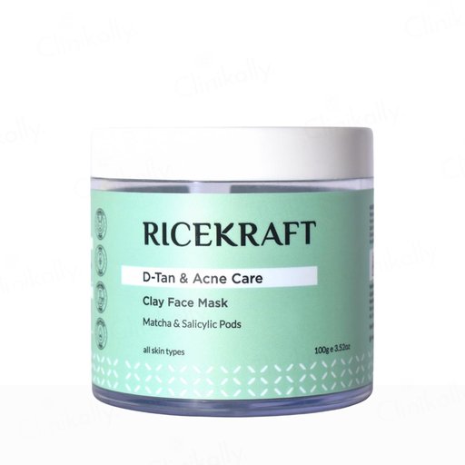 RiceKraft Matcha & Salicylic Pods D-Tan & Acne Care Clay Face Mask