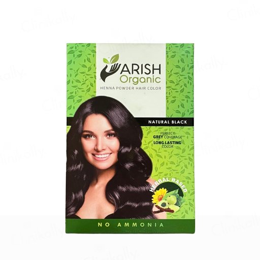 Arish Organic Henna Powder No Ammonia Herbal Hair Color (Natural Black)