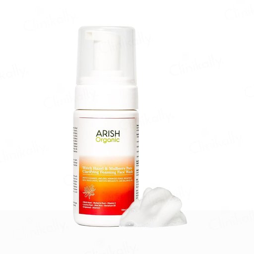 Arish Organic Witch Hazel & Mulberry Pore Clarifying Foaming Face Wash