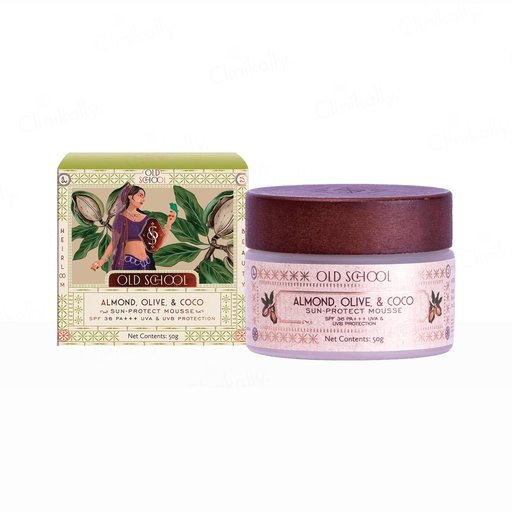 Old School Almond, Olive & Coco Sun Protect Mousse Sunscreen SPF 36 PA+++