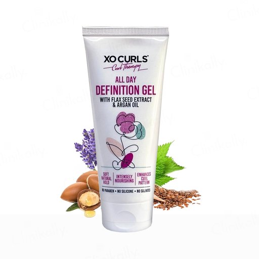 Xo Curls All Day Definition Hair Gel With Flax Seed, Argan & Avocado Oil