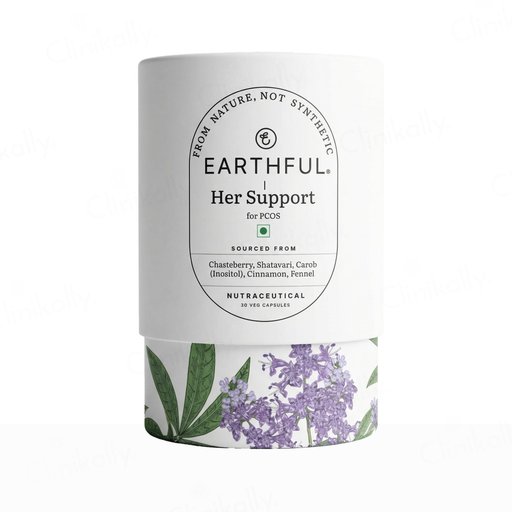 Earthful Her Support PCOS Nutraceutical Veg Capsule