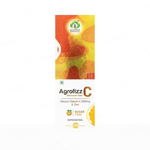 Agrofizz C Natural Vitamin C 1000mg & Zinc Sugar Free Effervescent Tablet