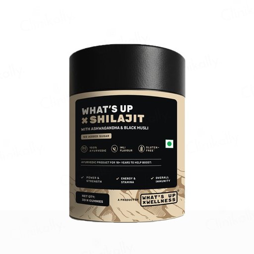 What's Up Wellness Shilajit Resin Nutraceutical Gummies With Ashwagandha & Black Musli