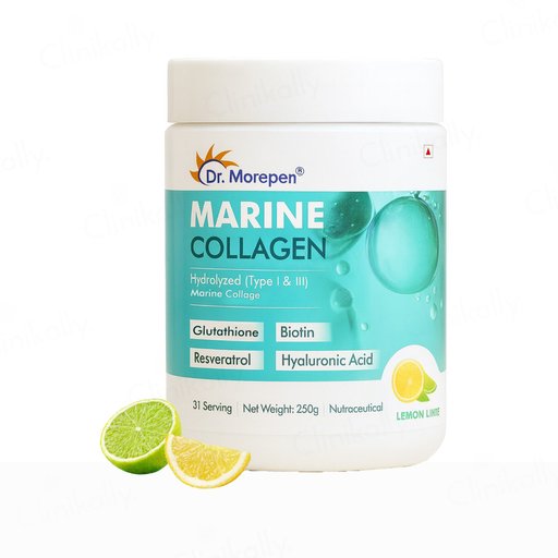 Dr. Morepen Hydrolyzed Type I & III Marine Collagen Powder - Lemon Lime Flavour