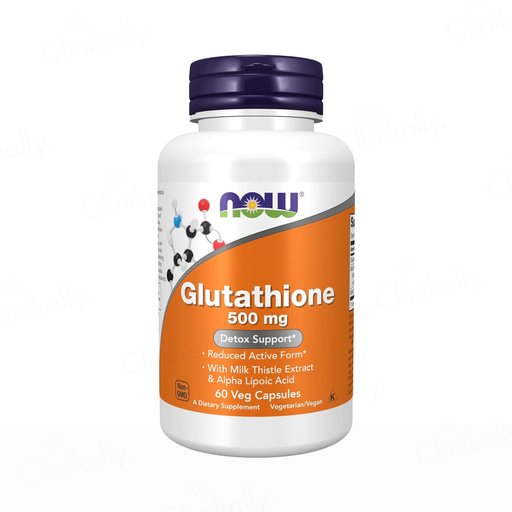 Now Foods Glutathione 500mg Dietary Supplement Veg Capsule