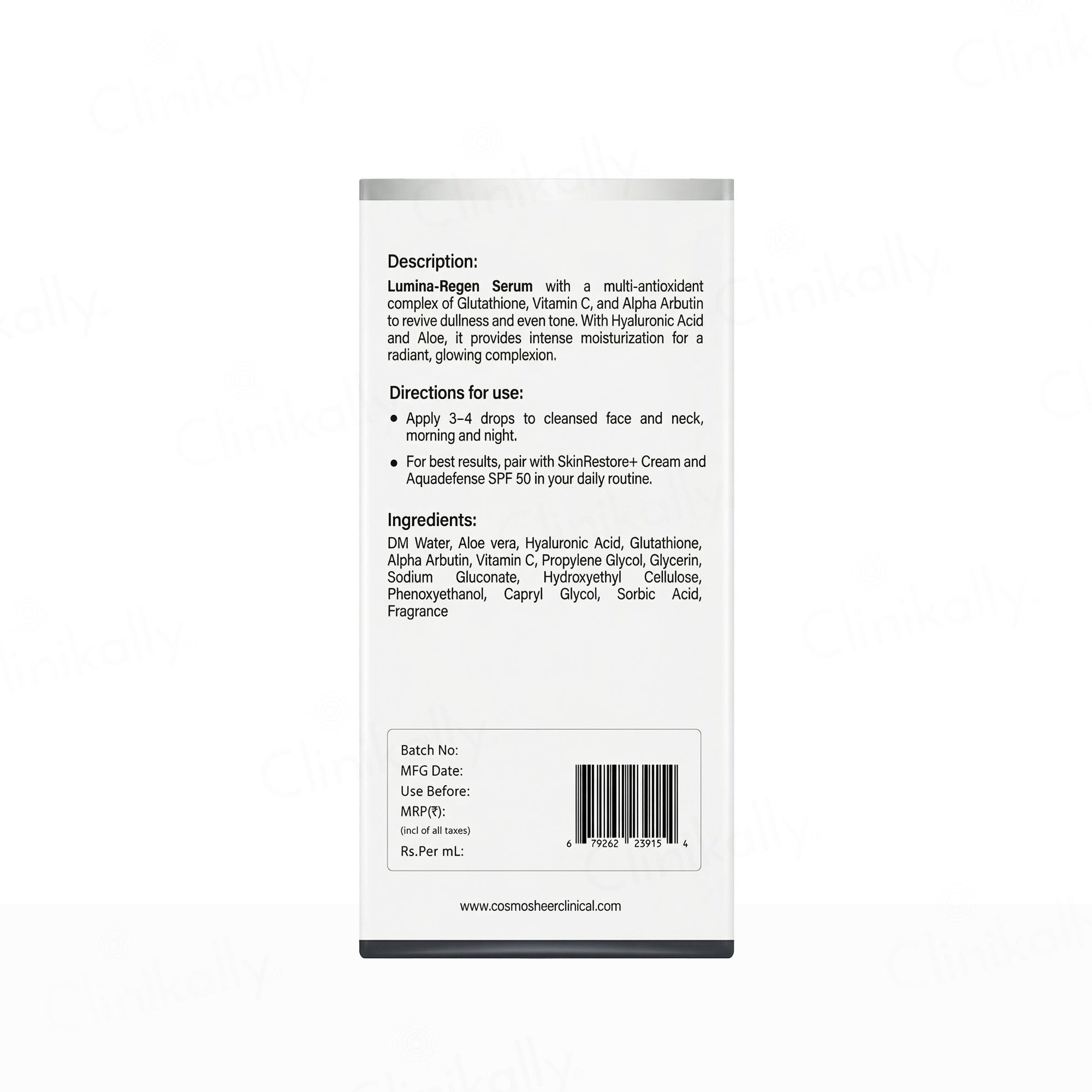 Buy Cosmosheer Clinical Lumina-Regen Serum Online at Best Price
