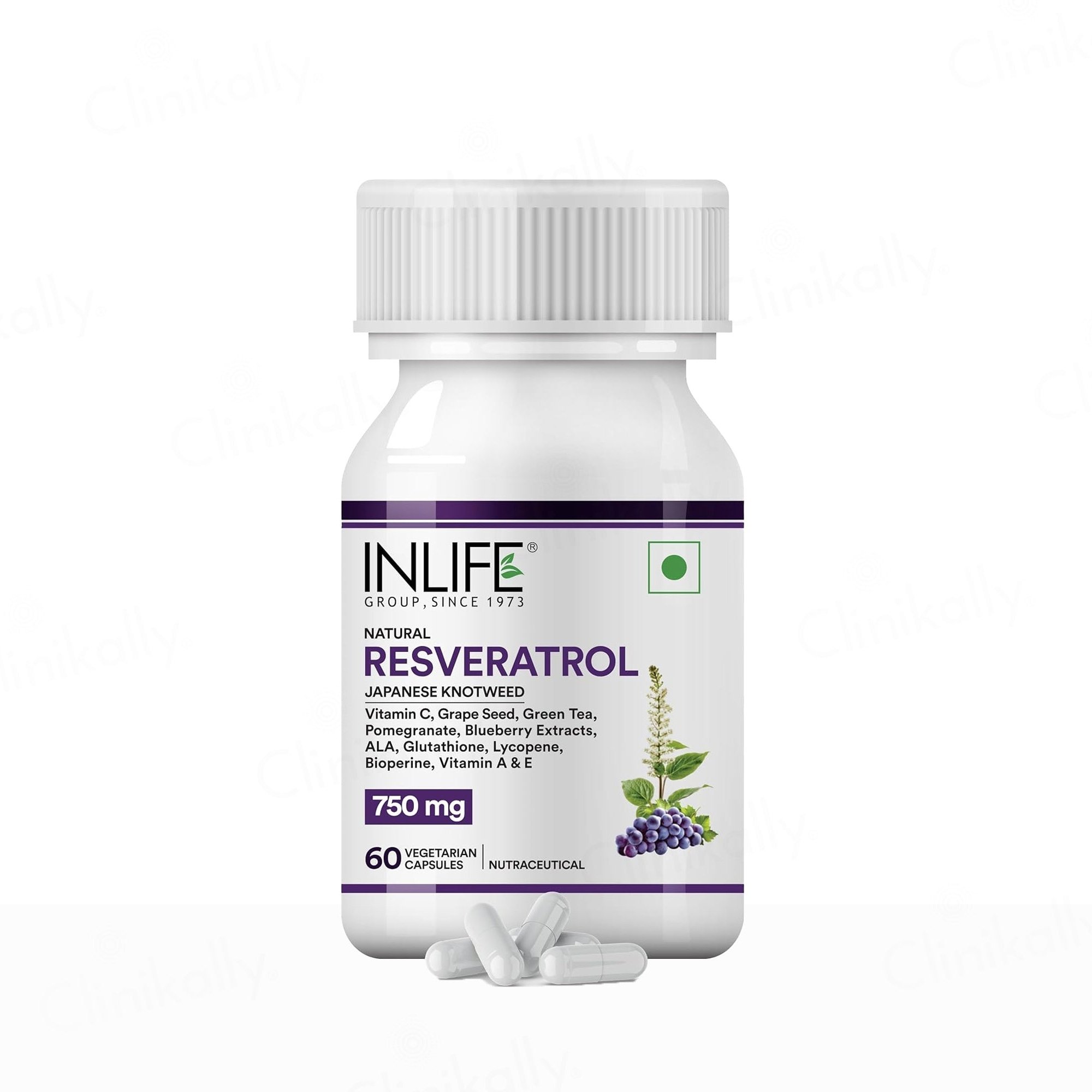 glutathione bioperine Buy Inlife Natural Resveratrol Japanese Knotweed 750mg Nutraceutical Veg Capsule Online at Best Price flavor:Natural Lemon