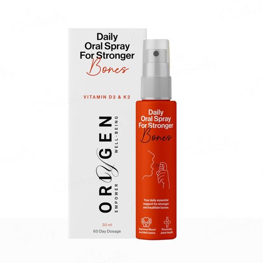 Oriygen Vitamin D3 & K2 Daily Oral Spray - Orange Flavour