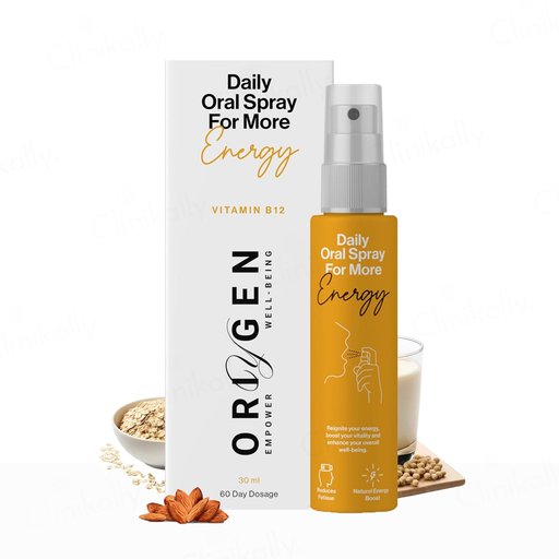Oriygen Vitamin B12 Daily Oral Spray - Guava Flavour
