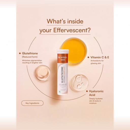 Buy HK Vitals Glutathione With Vitamin C Effervescent Tablet - Orange Flavour Online at Best Price