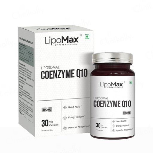 Lipomax Liposomal Coenzyme Q10 300mg Nutraceutical Veg Capsule