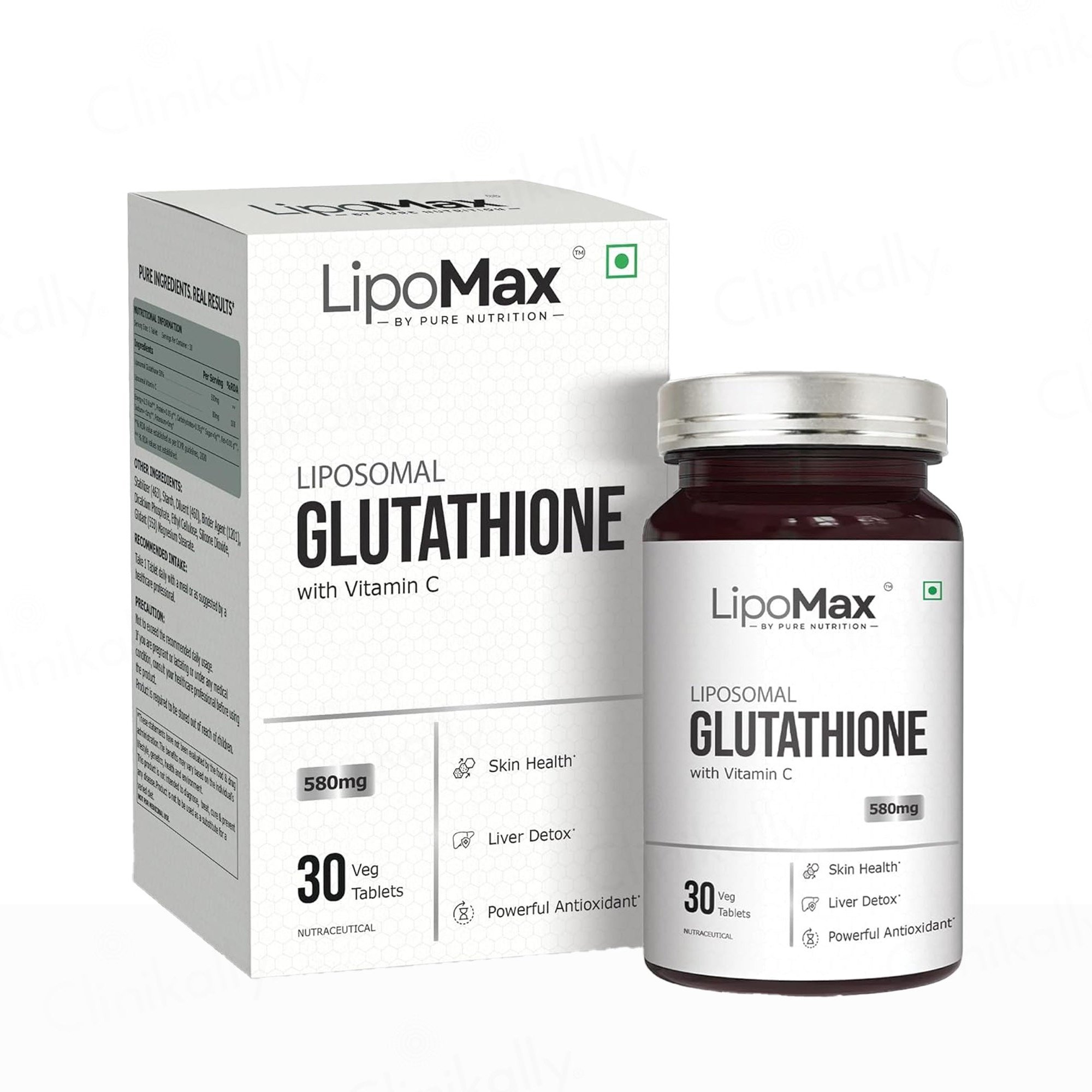 nutraceutical glutathione Buy Lipomax Liposomal 580mg Veg Tablet Online at Best Price S-allyl-glutathione improves experimental liver