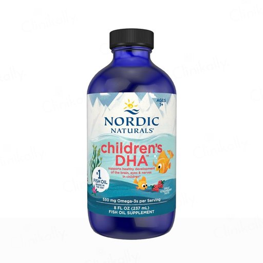 Nordic Naturals Children's DHA Fish Oil Supplement Liquid - Great Strawberry Taste (For Ages 1+)