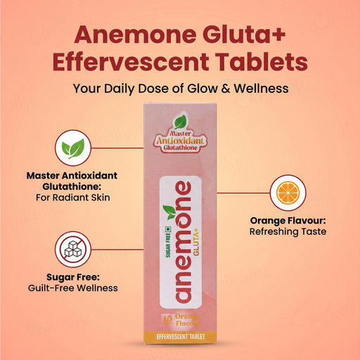 authentic glutathione taste Buy Anemone Gluta+ Effervescent Tablet - Orange Flavour Online at Best Price flash