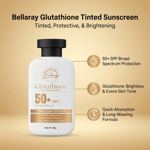 Buy Bellacos Healthcare Bellarays Glutathione Tinted Sunscreen SPF 50+ Online at Best Price