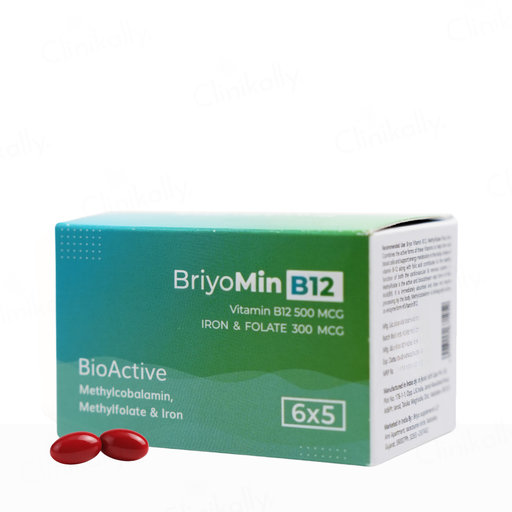 Briyo Min B12 Bio Active Vitamin B12 500 mcg Capsule