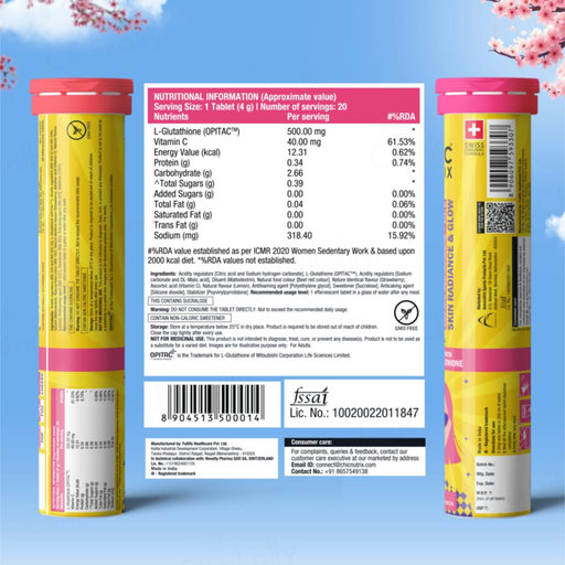 glutathione rda value Buy Chicnutrix Glow 500mg + Vit. C Effervescent Tablet Online at Best Price Epithalon 50mg Peptide |