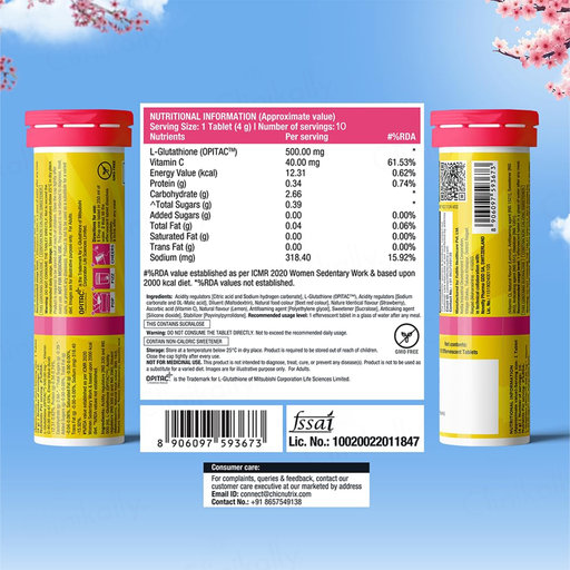 chicnutrix glutathione ingredients Buy Glow 500mg + Vit. C Effervescent Tablet Online at Best Price Coffee as a Source