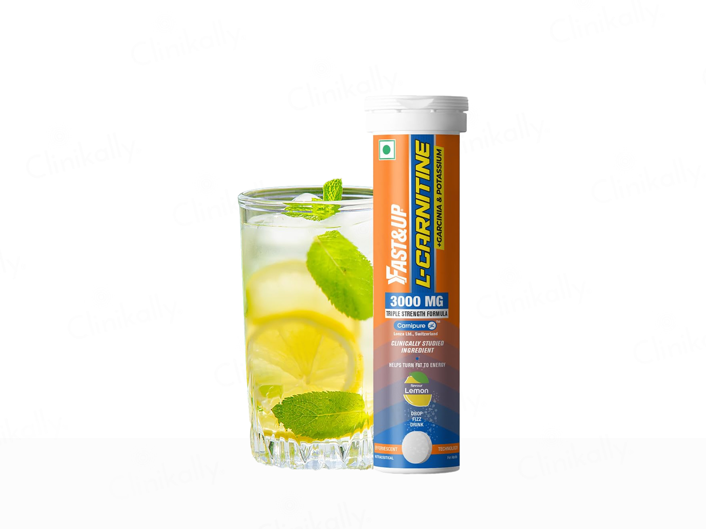 Buy Fast&Up L-Carnitine 3000mg Zero Sugar Effervescent Tablet Online at Best Price