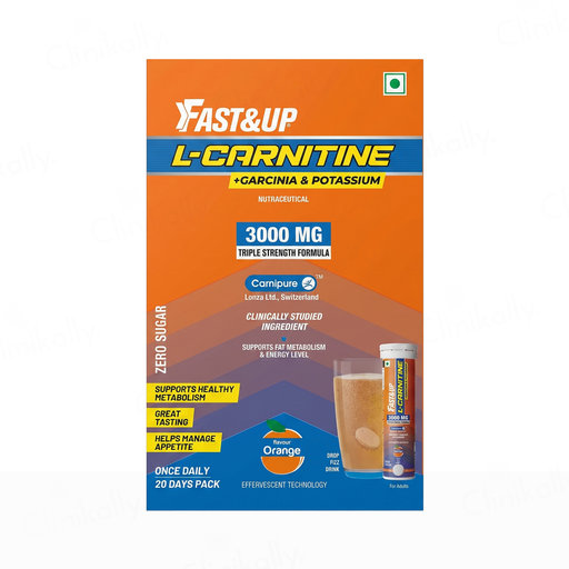 Buy Fast&Up L-Carnitine 3000mg Zero Sugar Effervescent Tablet Online at Best Price