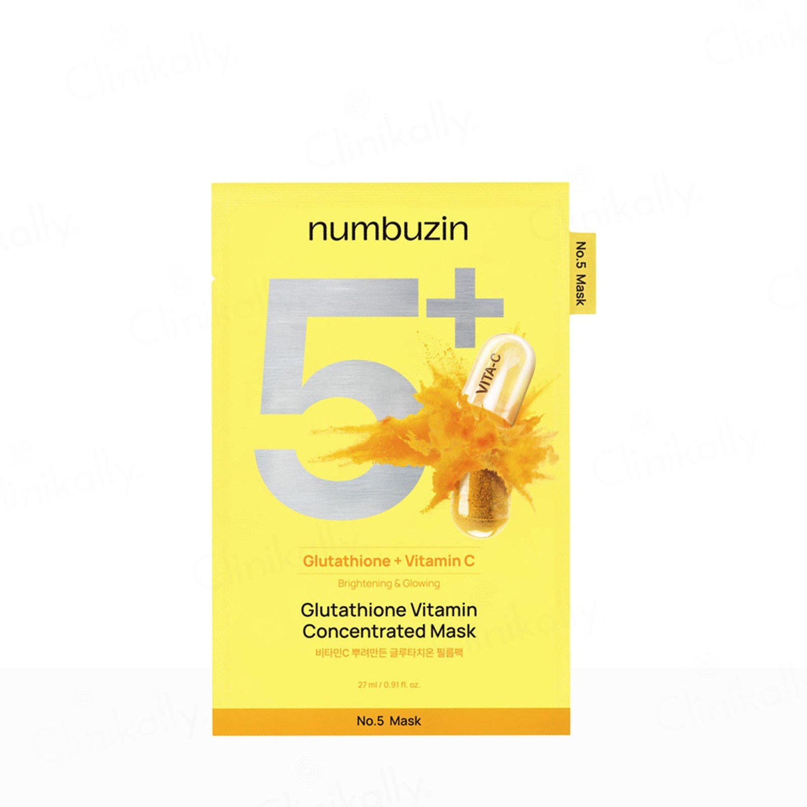 Buy Numbuzin No.5+ Glutathione + Vitamin C Brightening & Glowing Concentrated Face Mask Online at Best Price