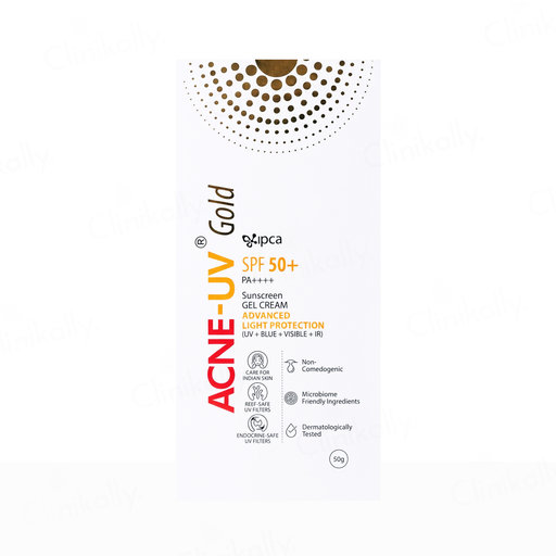 IPCA Acne-UV Gold Sunscreen Gel Cream SPF 50+ PA++++